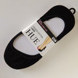 HUE Hidden Cotton No Show Liner Socks - M/L